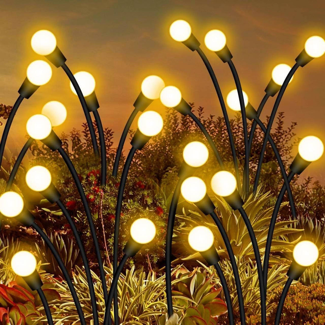 Solar Halloween Lights 4 Pack | 40 Green LEDs with Stainless Steel Ground Stakes | IP65 Waterproof Solar Powered 7