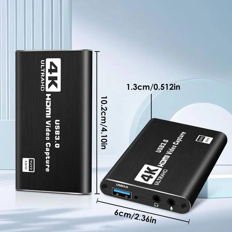 4K HDMI Capture Card USB 3.0 | 1080p 60fps Zero Latency Passthrough | Plug and Play for PS5 Xbox Switch PC Mac 6