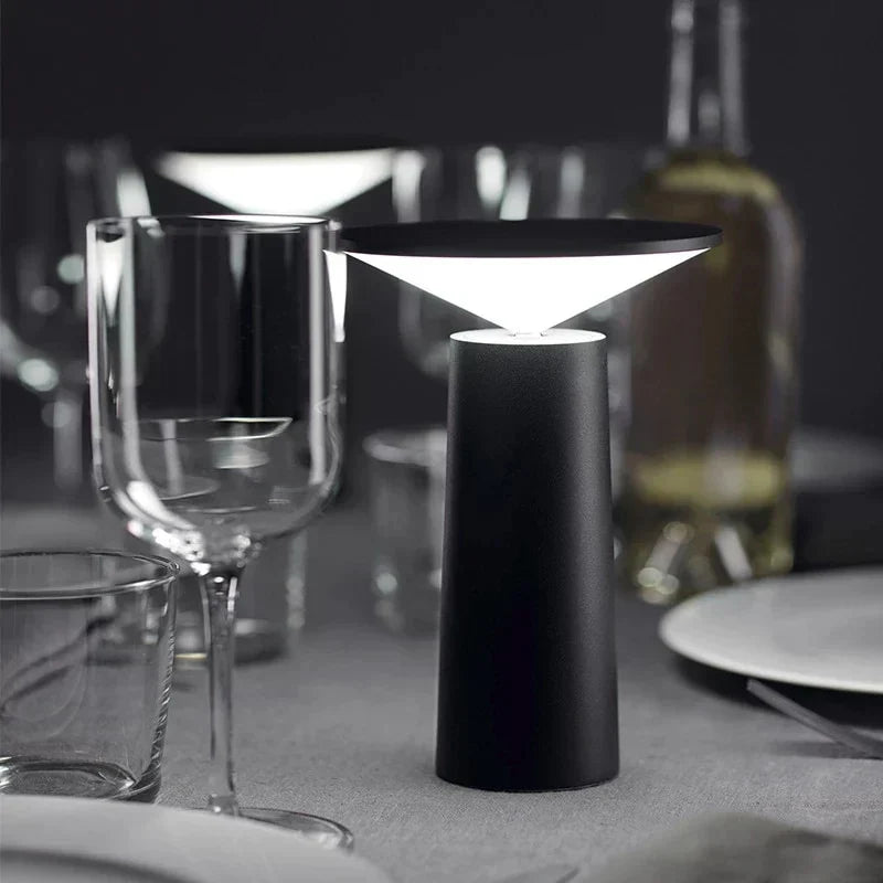 Rechargeable Table Lamp ABS | Dimmable 360° Rotating Shade | Cordless LED Light for Bedside, Reading Nooks &amp; Outdoor Use 5