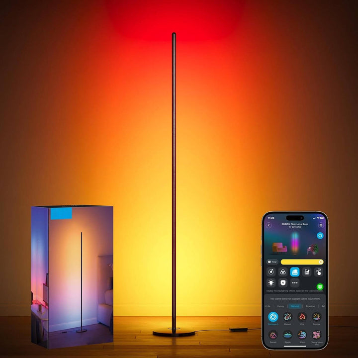 LED Corner Floor Lamp | 1000lm RGBIC Multicolour Lighting | Music Sync, Voice Control, Works with Alexa, SmartThings &amp; Matter 1