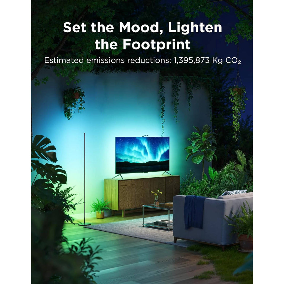 LED Corner Floor Lamp | 1000lm RGBIC Multicolour Lighting | Music Sync, Voice Control, Works with Alexa, SmartThings &amp; Matter 3