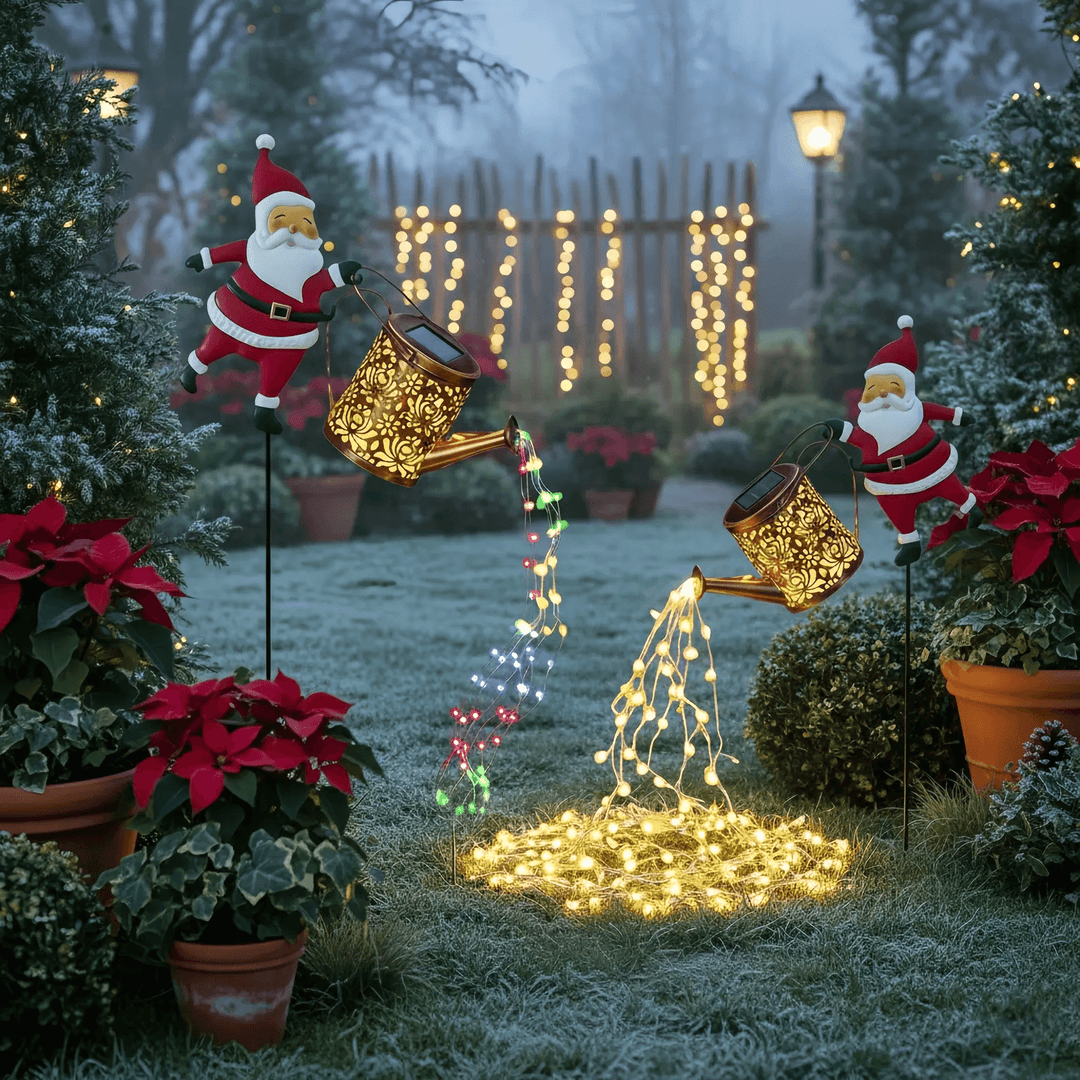 Solar Santa Christmas Garden Light Dusk-to-Dawn Sensor 1