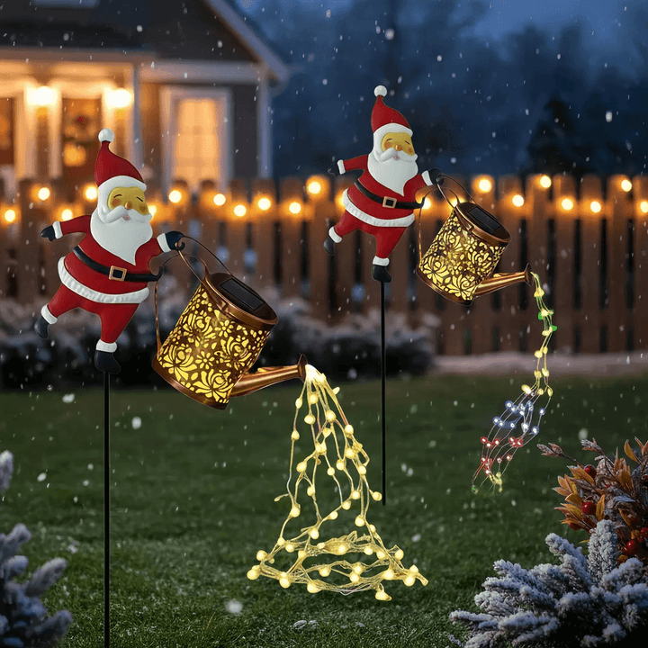 Solar Santa Christmas Garden Light Dusk-to-Dawn Sensor 2