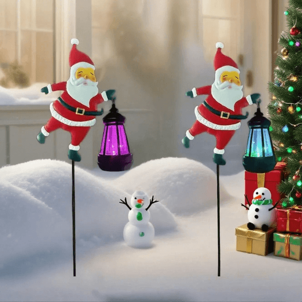 Solar Santa Christmas Garden Light Dusk-to-Dawn Sensor 9