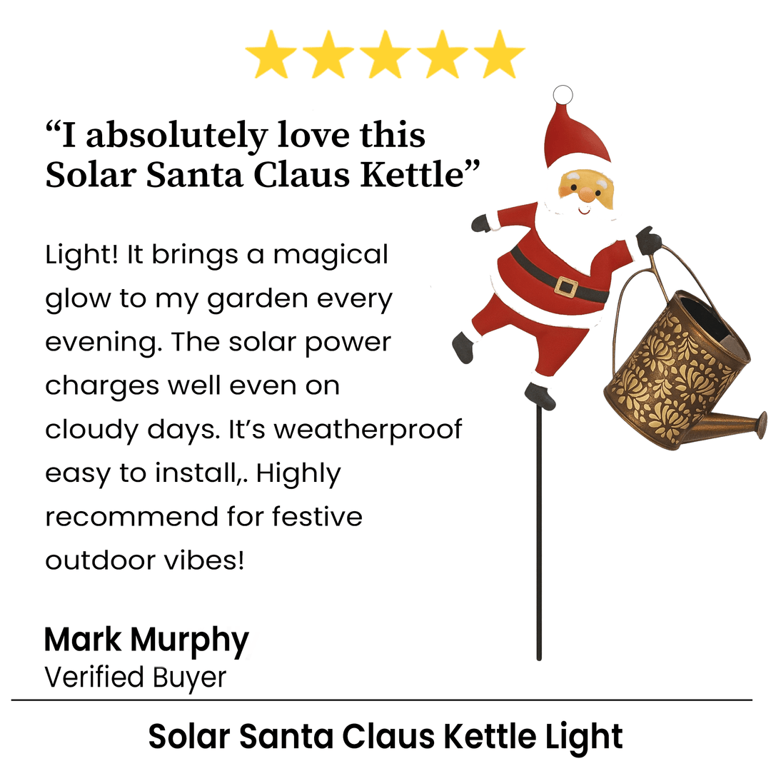Solar Santa Christmas Garden Light Dusk-to-Dawn Sensor 8