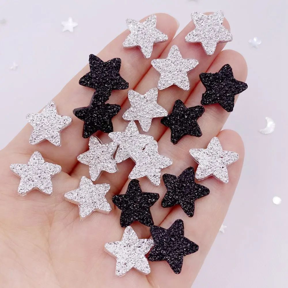 50 Piece Flatback Star Gems Resin Craft Embellishments 1