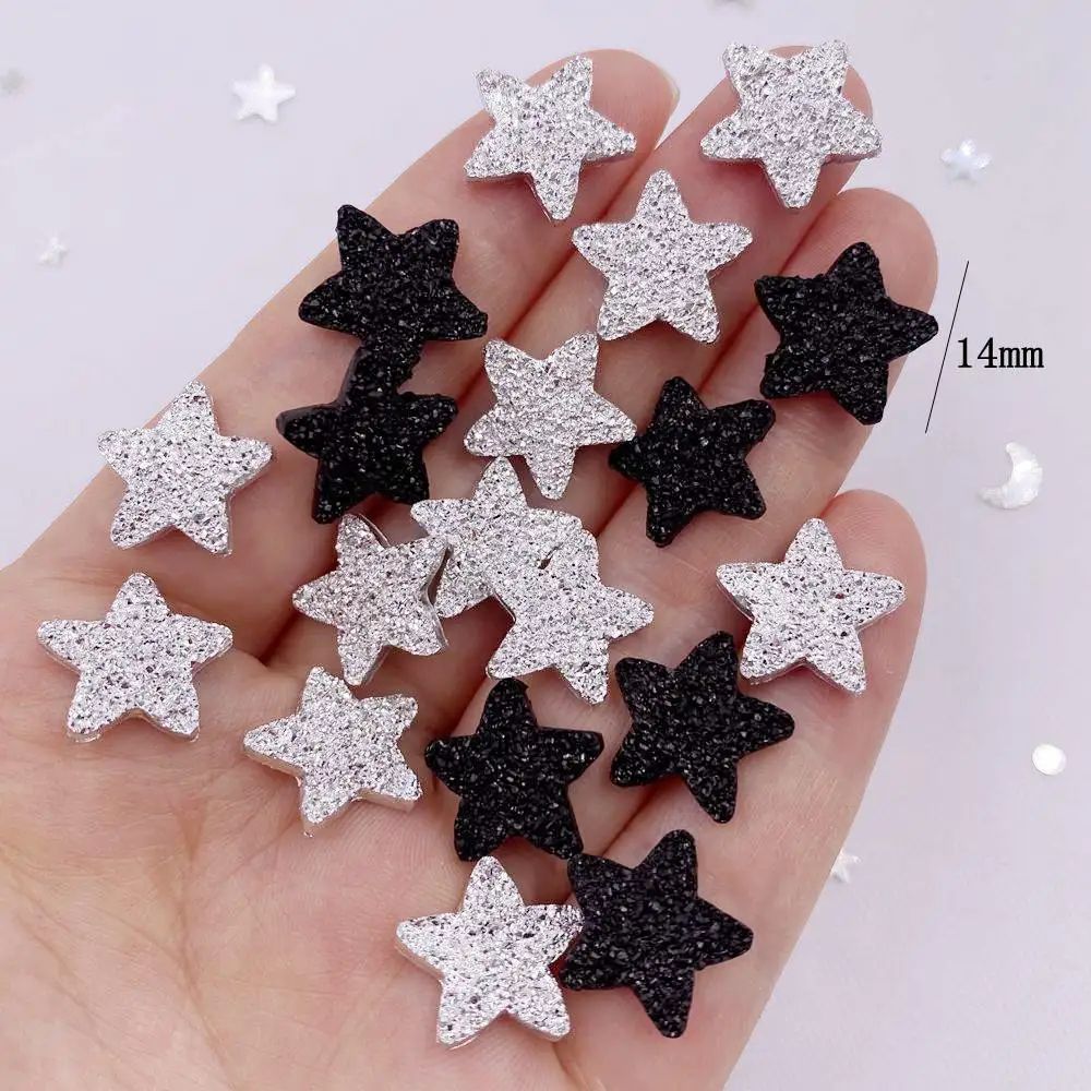 50 Piece Flatback Star Gems Resin Craft Embellishments 2