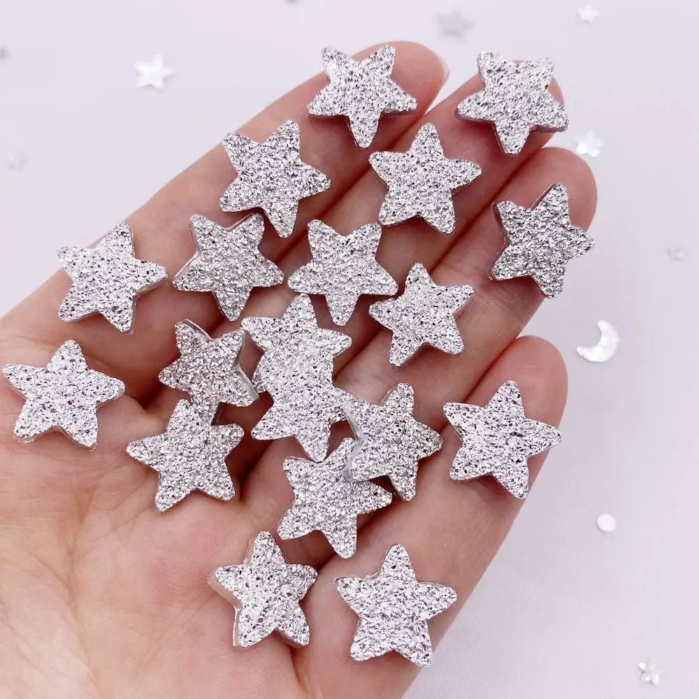 50 Piece Flatback Star Gems Resin Craft Embellishments 4