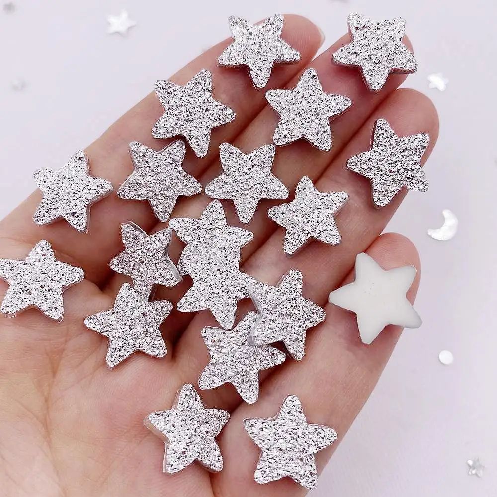 50 Piece Flatback Star Gems Resin Craft Embellishments 5