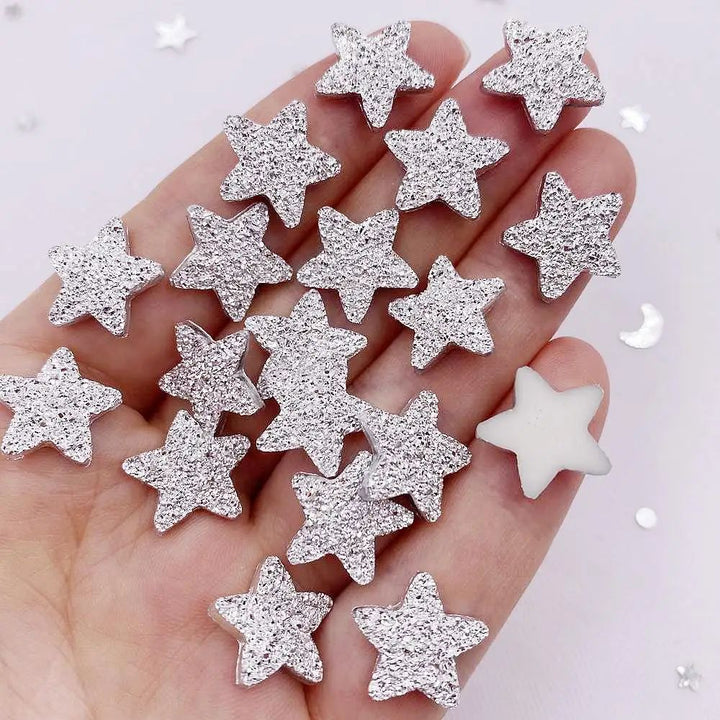 50 Piece Flatback Star Gems Resin Craft Embellishments 5