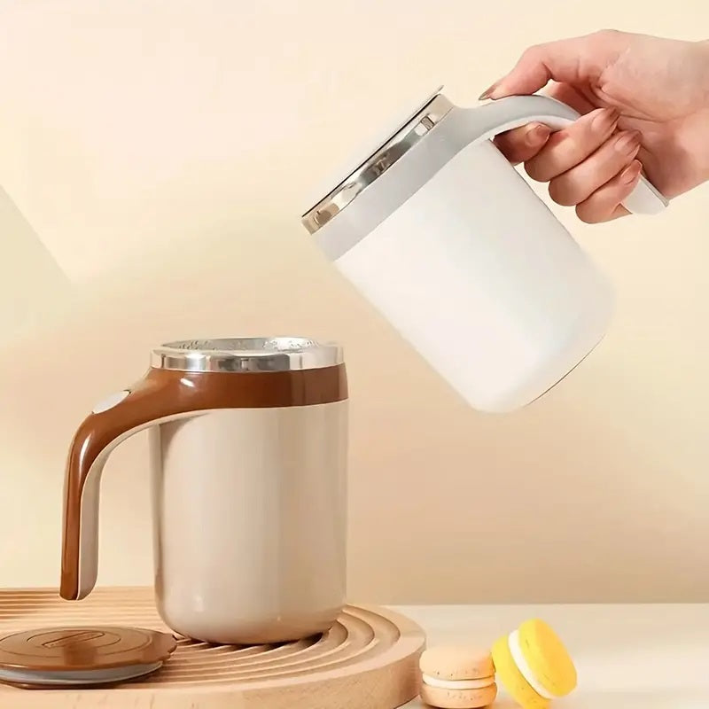 Self Stirring Mug Stainless Steel | Magnetic Base &amp; Rechargeable Motor | Hands-Free Mixing for Coffee, Tea &amp; Shakes 4