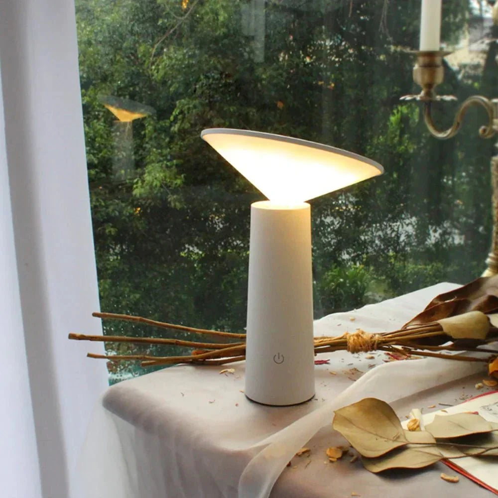 Rechargeable Table Lamp ABS | Dimmable 360° Rotating Shade | Cordless LED Light for Bedside, Reading Nooks &amp; Outdoor Use 2