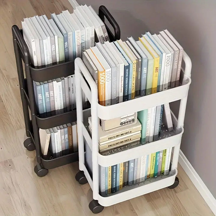 3-Tier Rolling Cart with Wheels | 360° Rotating Wheels &amp; Detachable Shelves | Space-Saving Storage for Kitchen, Office &amp; Home 6