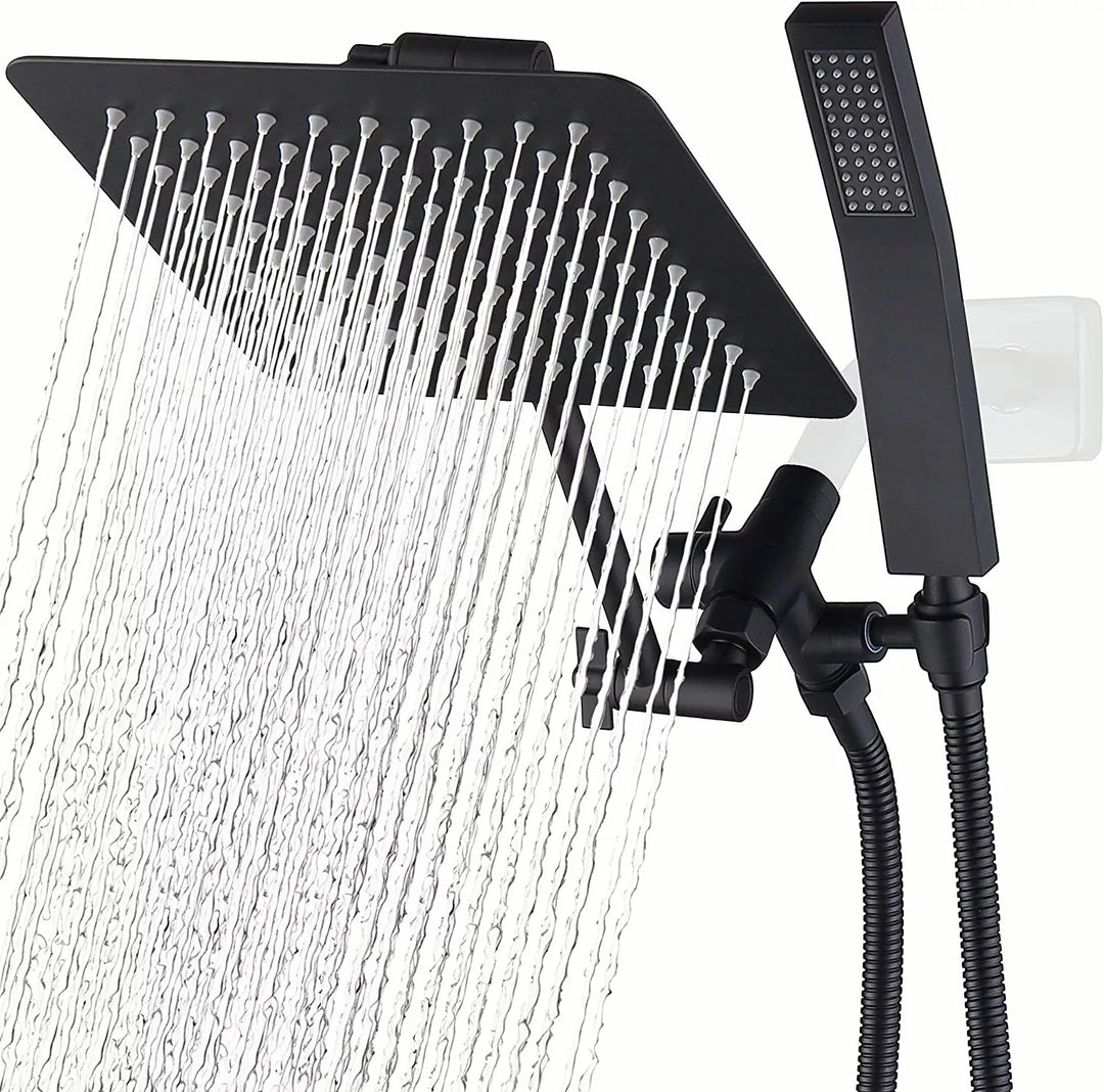 Square Rain Shower Head Set Handheld 3 Spray Modes 1