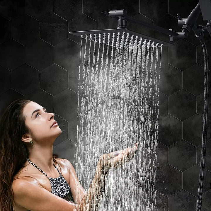 Square Rain Shower Head Set Handheld 3 Spray Modes 4
