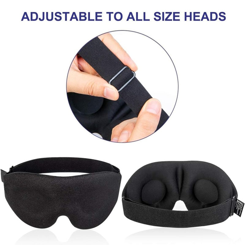3D Blackout Sleep Mask | Memory Foam Contoured Design | Adjustable Strap for Total Light Blocking and Restful Sleep 7