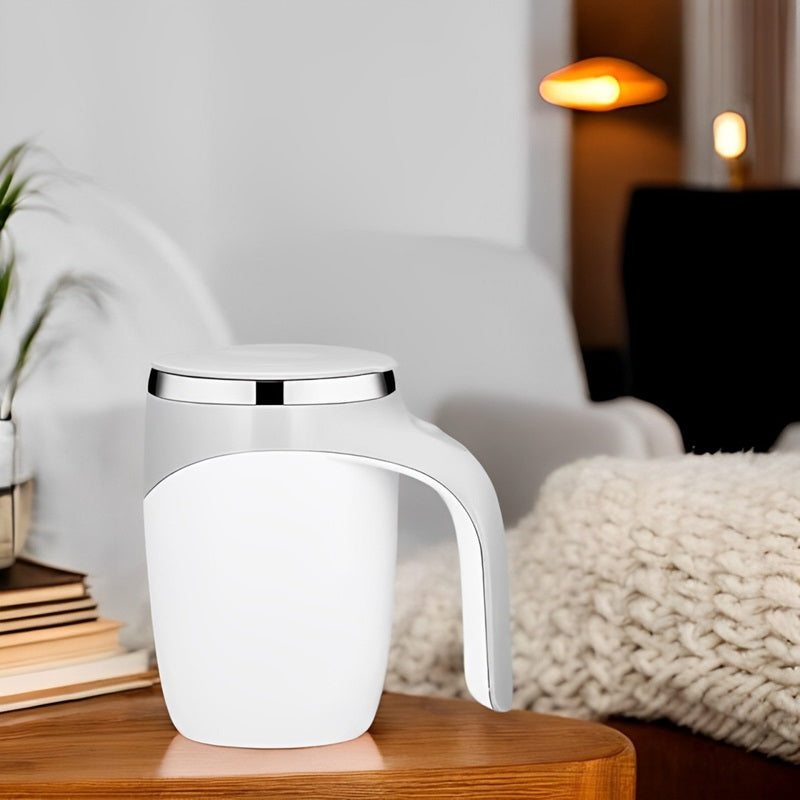 Self Stirring Mug Stainless Steel | Magnetic Base &amp; Rechargeable Motor | Hands-Free Mixing for Coffee, Tea &amp; Shakes 2