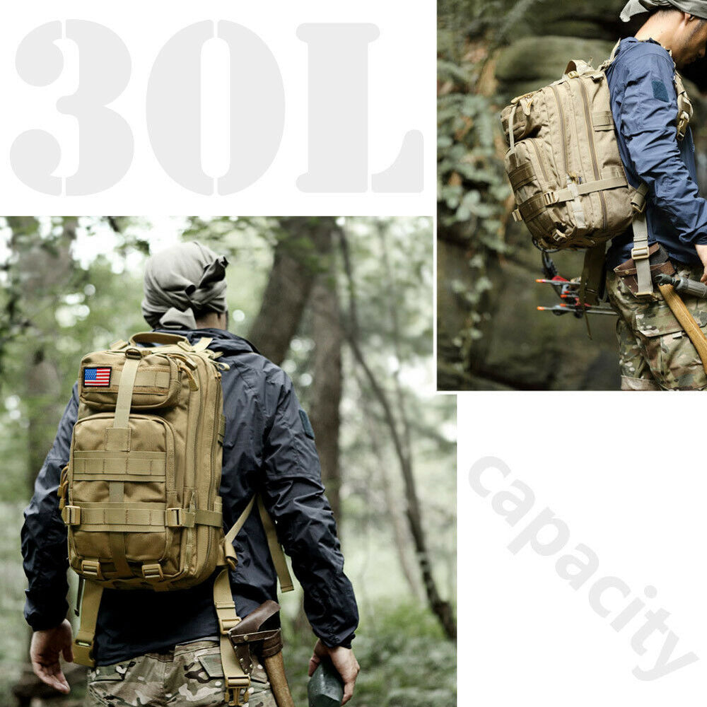 30 L Tactical Rucksack MOLLE Webbing Compression Straps 2