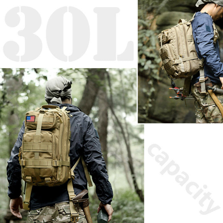 30 L Tactical Rucksack MOLLE Webbing Compression Straps 2