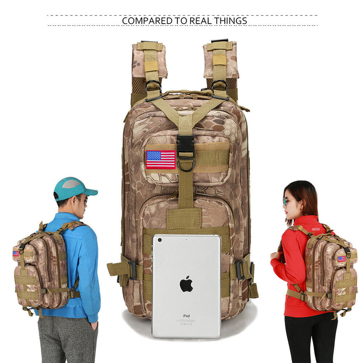 30 L Tactical Rucksack MOLLE Webbing Compression Straps 3