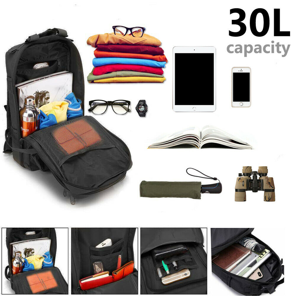 30 L Tactical Rucksack MOLLE Webbing Compression Straps 4