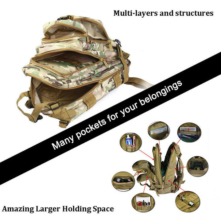 30 L Tactical Rucksack MOLLE Webbing Compression Straps 6