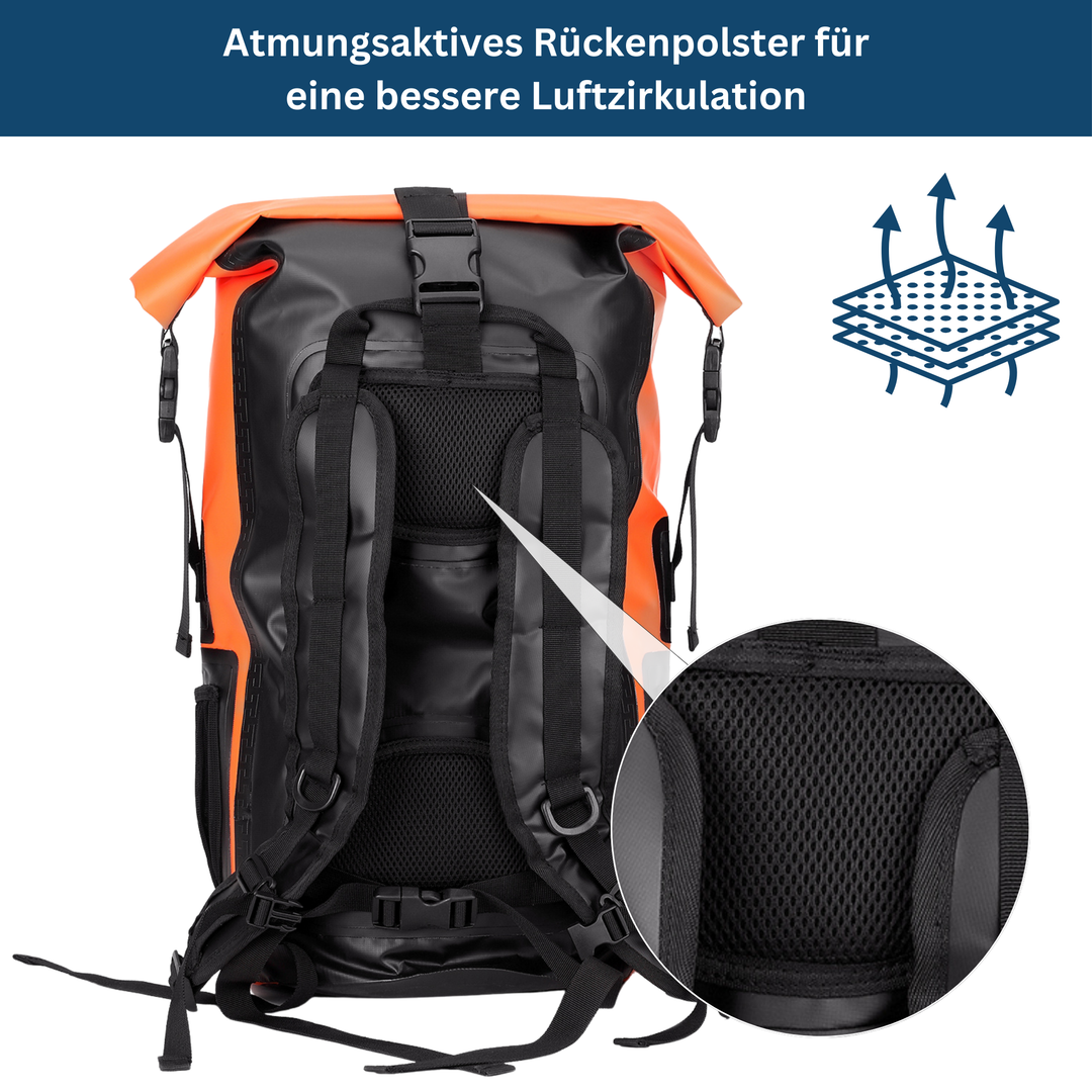 35 L Waterproof Hiking Backpack Padded Straps Compression 4