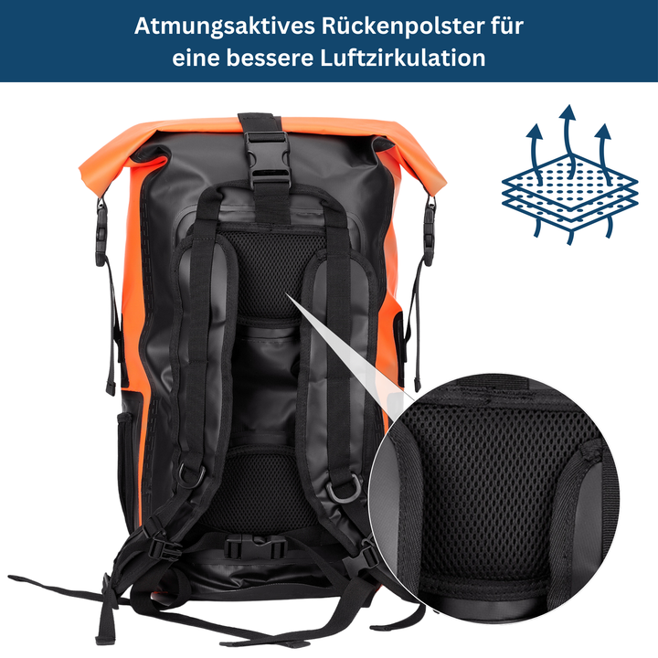 35 L Waterproof Hiking Backpack Padded Straps Compression 4